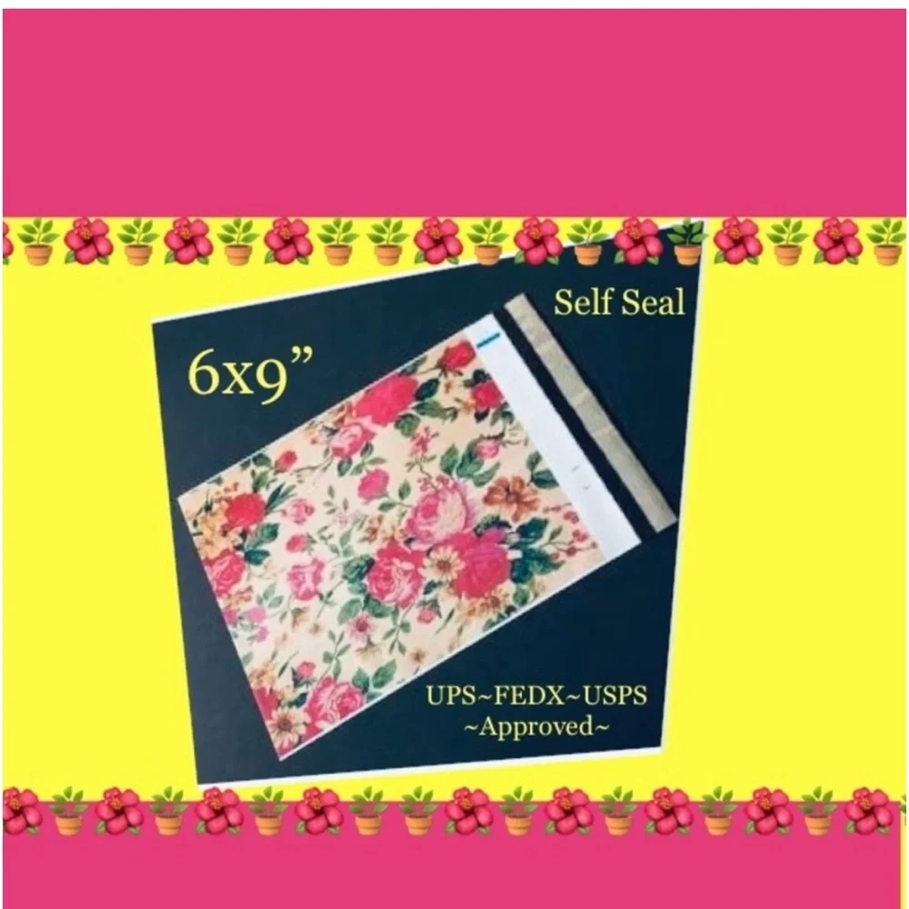 48pcs 6x9’ Mix ~ Poly mailer Bags 🌿🆕🌿 ~BONUS 48ct Free Thank You Stickers